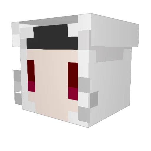 chocola_PASTEL Minecraft avatar head, 3D render
