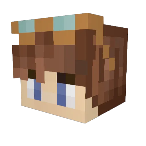 chocoladekoenkie Minecraft avatar head, 3D render