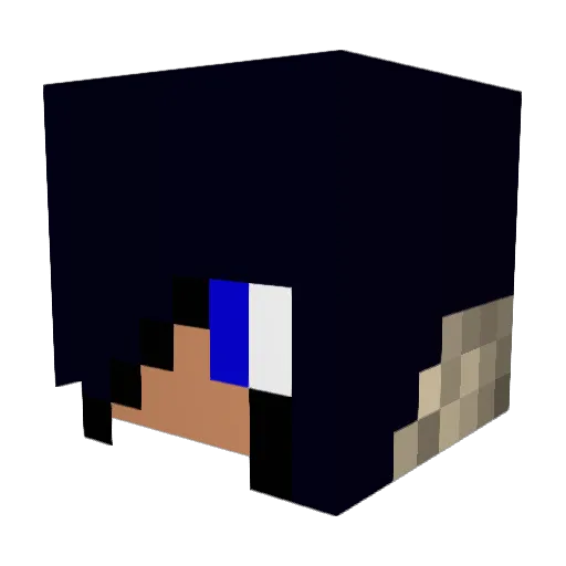 chocolate_rain Minecraft avatar head, 3D render