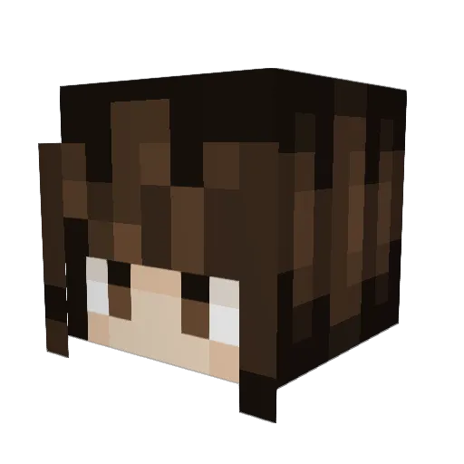 chocolate_spark Minecraft avatar head, 3D render