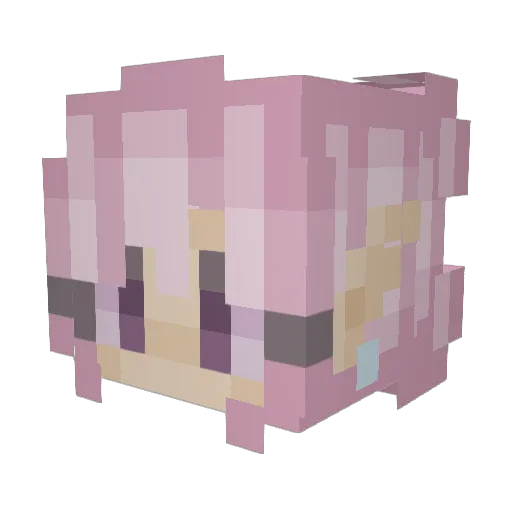 chocolatejunki Minecraft avatar head, 3D render