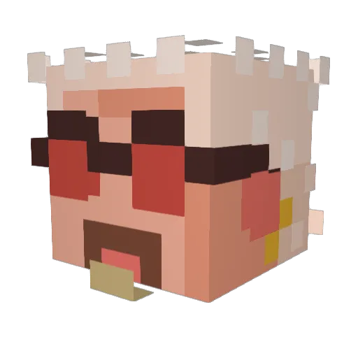 chocolatepuddin7 Minecraft avatar head, 3D render