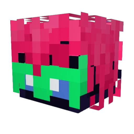 chocolots Minecraft avatar head, 3D render