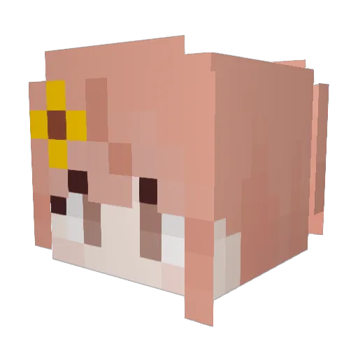 chocomocadayo Minecraft avatar head, 3D render