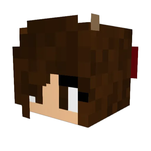 chocopep Minecraft avatar head, 3D render