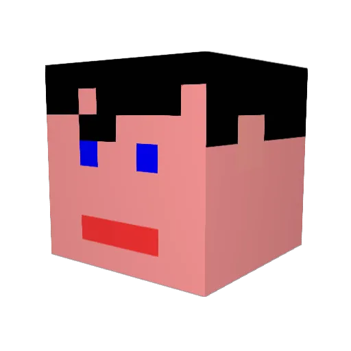 chocoschijt Minecraft avatar head, 3D render