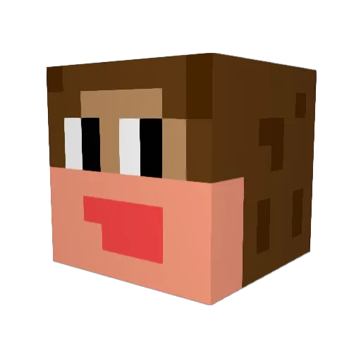 chocoziro Minecraft avatar head, 3D render