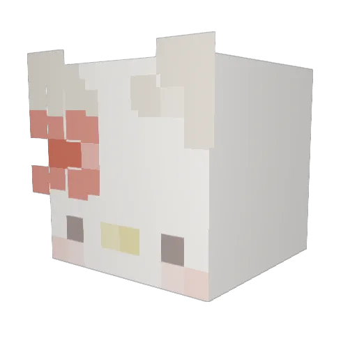 chocykitty Minecraft avatar head, 3D render