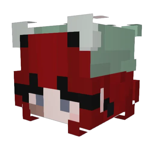 choikai Minecraft avatar head, 3D render