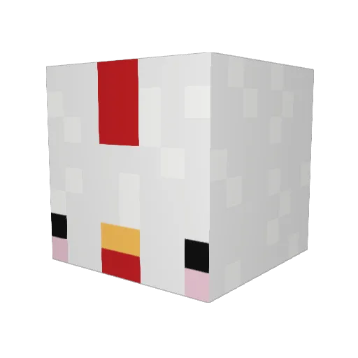 choinamon Minecraft avatar head, 3D render