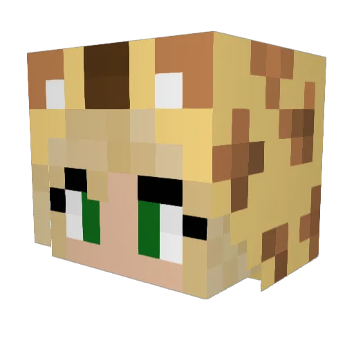 chojame Minecraft avatar head, 3D render