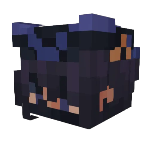 choji__ Minecraft avatar head, 3D render