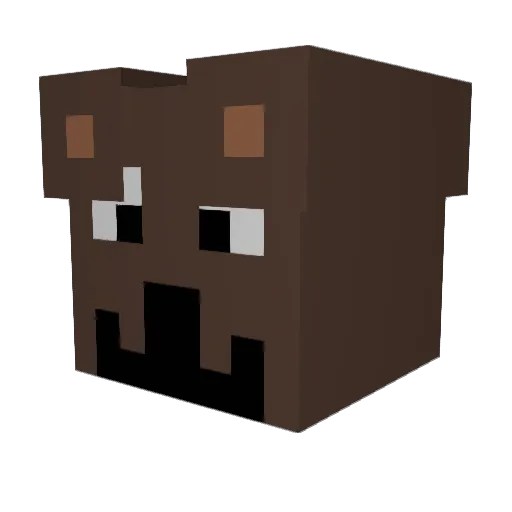 chokemaru Minecraft avatar head, 3D render