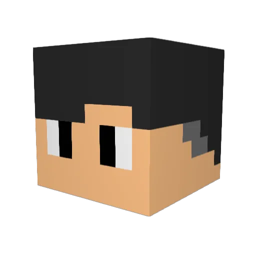 choki1221 Minecraft avatar head, 3D render