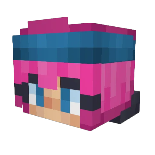 chokinyan Minecraft avatar head, 3D render