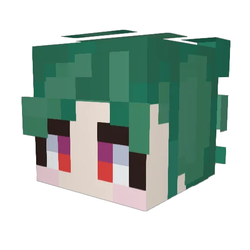 choko_latte Minecraft avatar head, 3D render