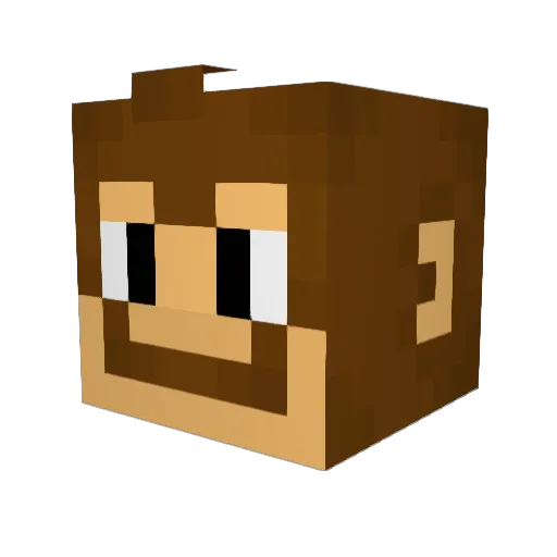 chokokuro03 Minecraft avatar head, 3D render