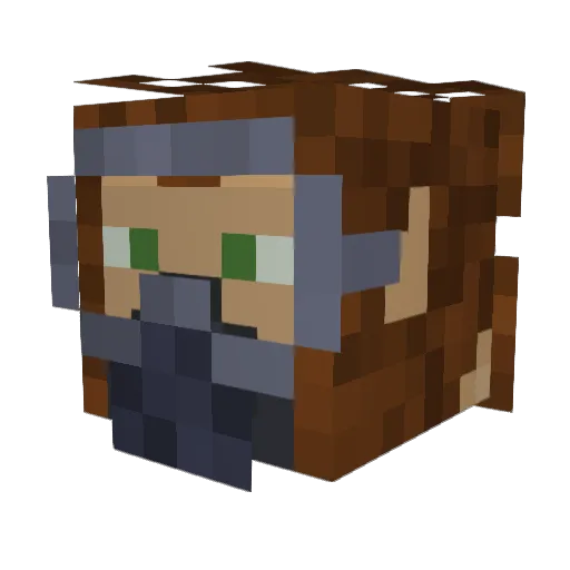 chokong Minecraft avatar head, 3D render