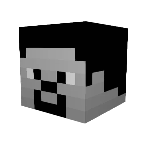 chokubi Minecraft avatar head, 3D render