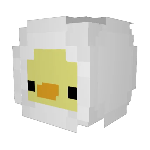 chongOuO Minecraft avatar head, 3D render