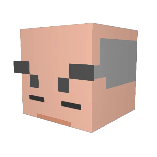 chongdee Minecraft avatar head, 3D render