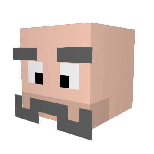 chongerzz Minecraft avatar head, 3D render