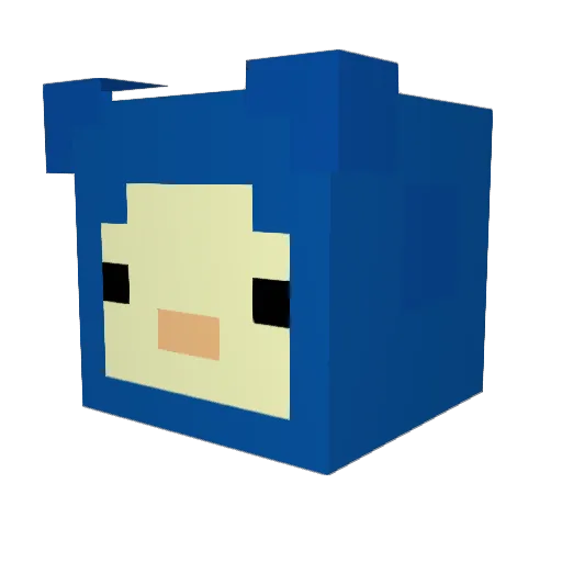 chonkdoge Minecraft avatar head, 3D render