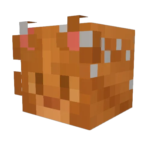 chonkodile Minecraft avatar head, 3D render
