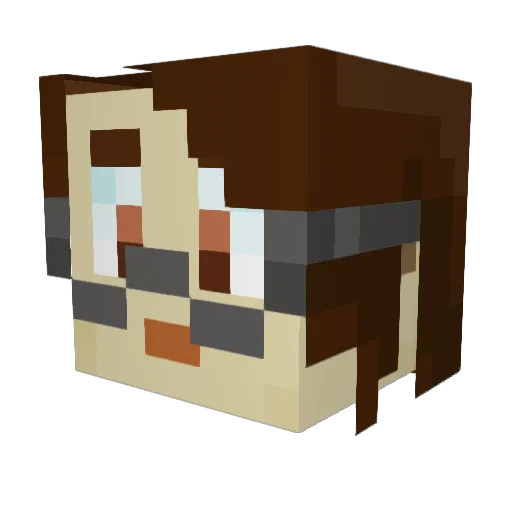 choocapic Minecraft avatar head, 3D render