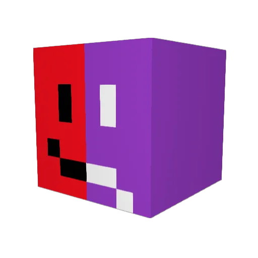 chopq Minecraft avatar head, 3D render