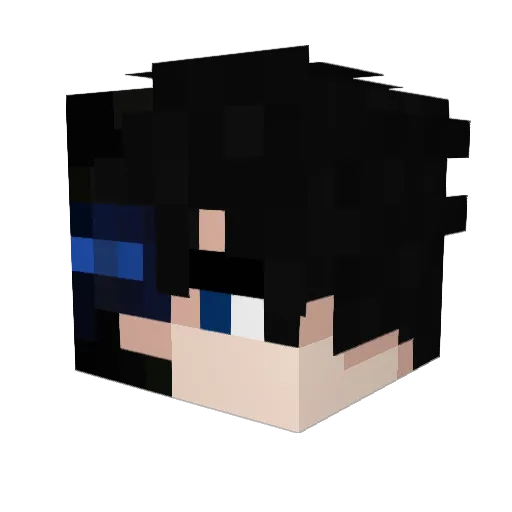 chorando Minecraft avatar head, 3D render