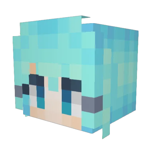 choreyoo Minecraft avatar head, 3D render