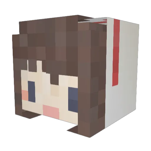 chori55 Minecraft avatar head, 3D render