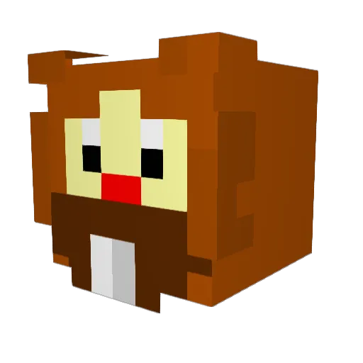 chororong Minecraft avatar head, 3D render