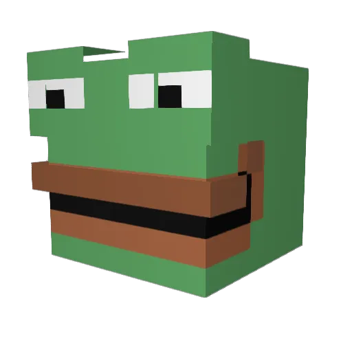 choshim Minecraft avatar head, 3D render