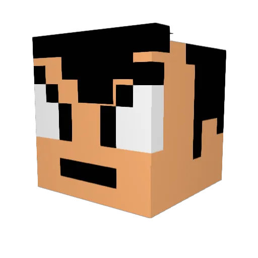 chotrin Minecraft avatar head, 3D render