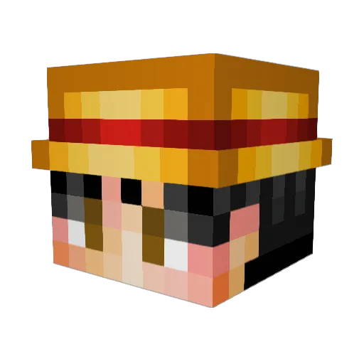 choucouPAKPAK Minecraft avatar head, 3D render
