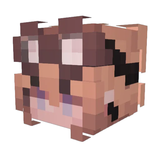 chouquette_ss Minecraft avatar head, 3D render