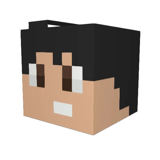 chouser Minecraft avatar head, 3D render