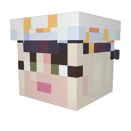 chowdies Minecraft avatar head, 3D render