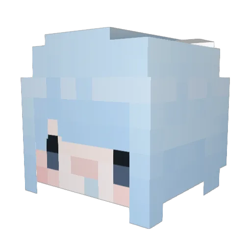 chqa Minecraft avatar head, 3D render