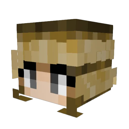 chqy Minecraft avatar head, 3D render