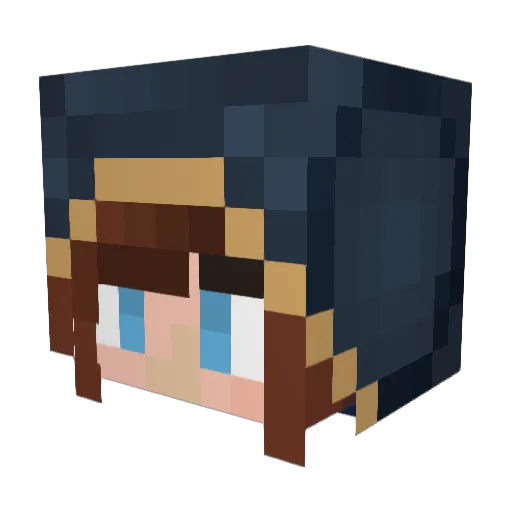 chr1tz1 Minecraft avatar head, 3D render
