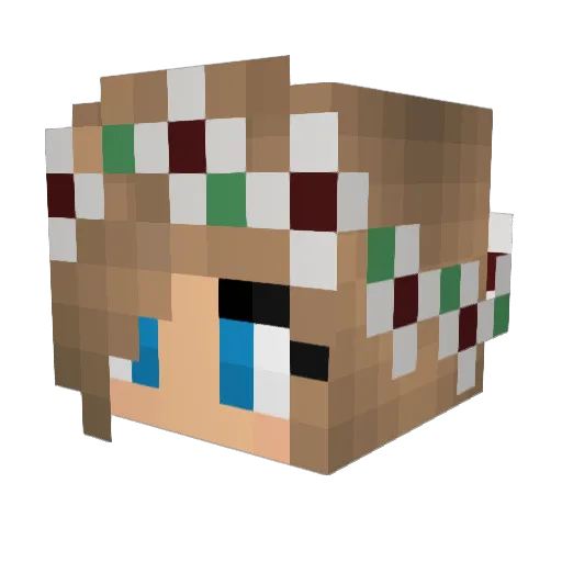 chrdonay Minecraft avatar head, 3D render