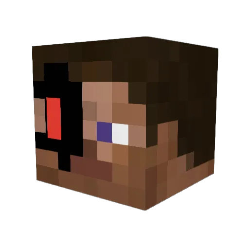 chreepergang Minecraft avatar head, 3D render