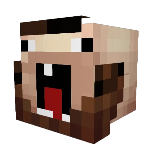 chribzzz Minecraft avatar head, 3D render