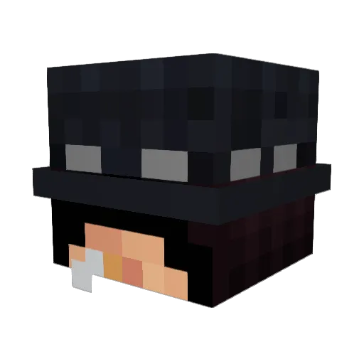 chriiscross Minecraft avatar head, 3D render