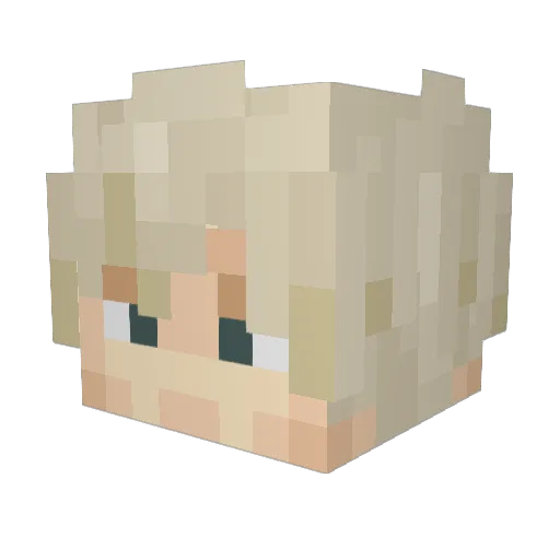 chrimstian Minecraft avatar head, 3D render