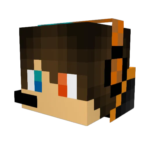 chris08K Minecraft avatar head, 3D render