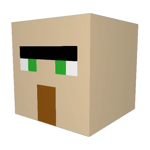 chris11_3 Minecraft avatar head, 3D render